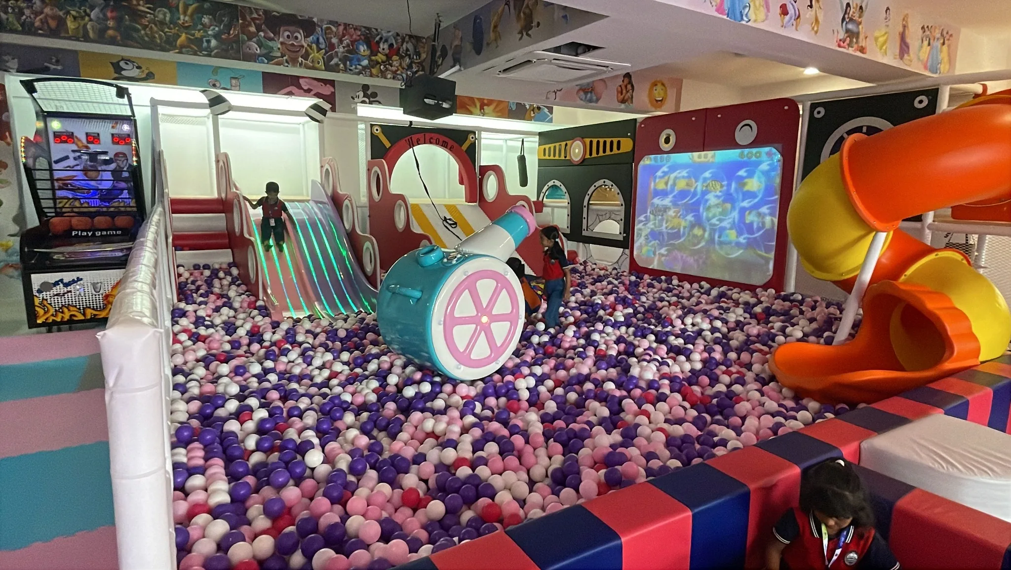 Kids enjoying Roly Poly play zone